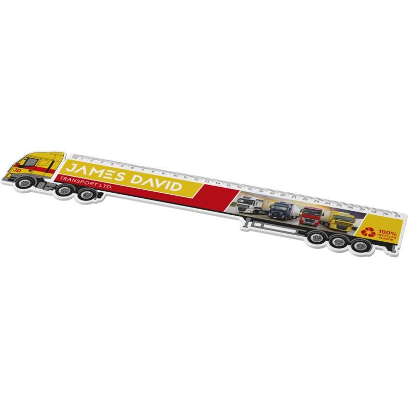 Image of Tait 30cm lorry-shaped recycled plastic ruler