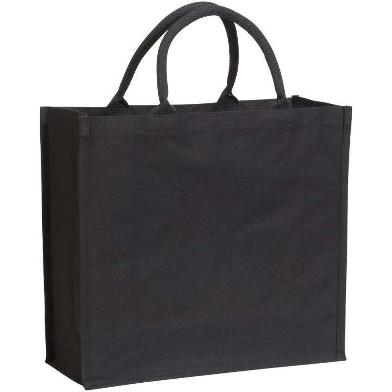 Image of Broomfield Laminated  Canvas Tote Black