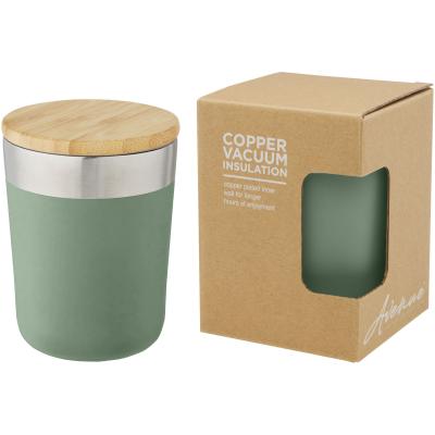 Image of Lagan 300 ml copper vacuum insulated stainless steel tumbler with bamboo lid