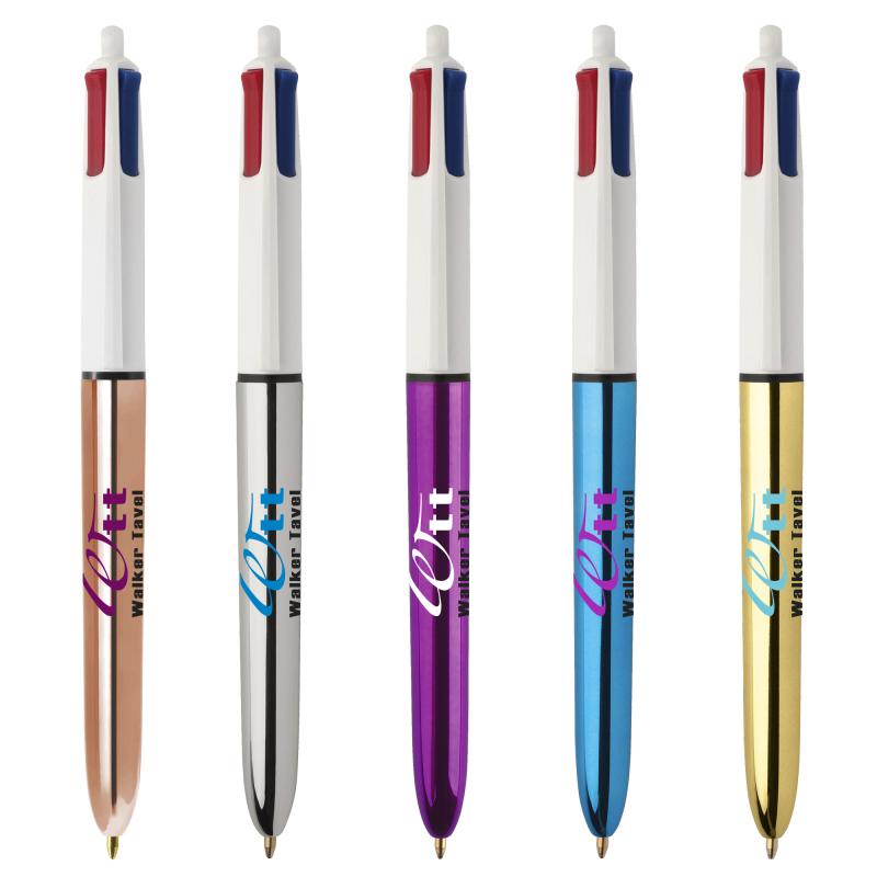 Image of BIC® 4 Colours Shine ballpen Laser Engraving 360